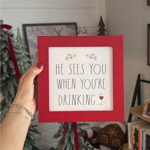 Red Holiday Wall Sign